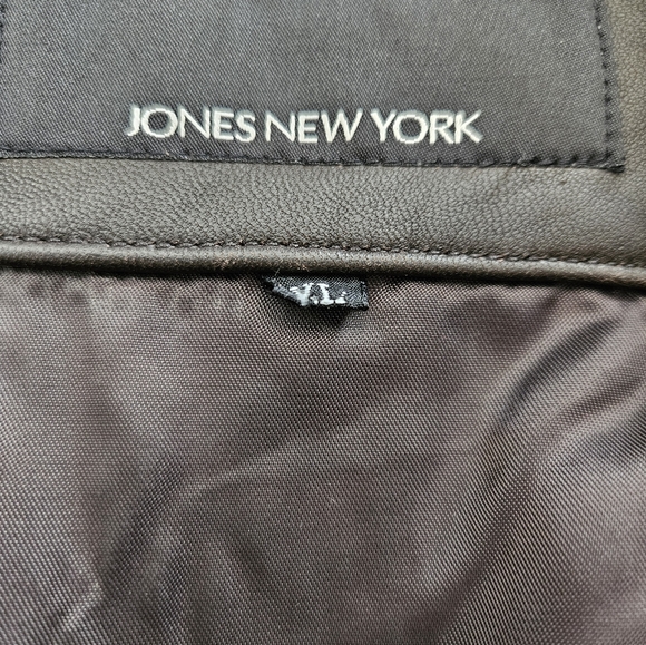 NWOT - Jones New York Leather 3 Button Brown Jacket - Size XL - Picture 5 of 10